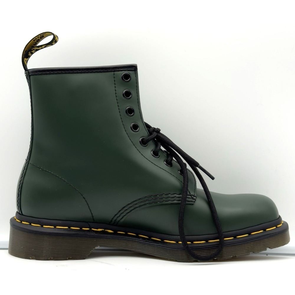Doc Dr. Martens 1460 Smooth Leather Lace Up Boots Green 118222 Men 7 Women 8 - Picture 2 of 14